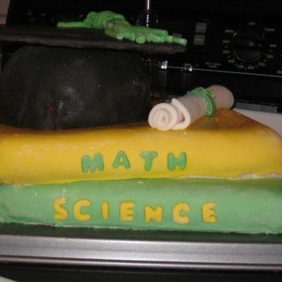 Stacked Books, Cap And Diploma