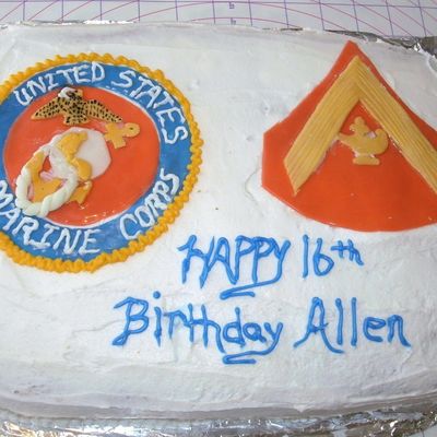 Mcjrotc Marines Birthday Cake