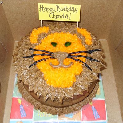 Lion Face Cake