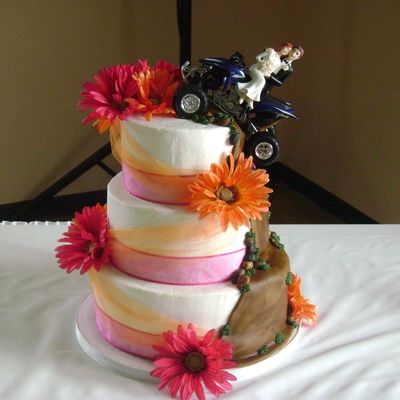Four Wheeler Wedding Cake