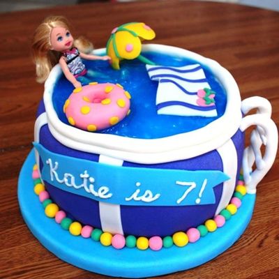 Swimming Pool Birthday Cake