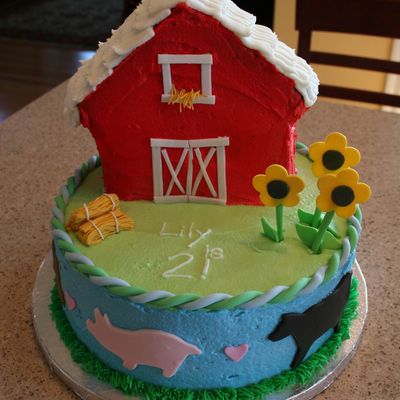 Birthday Farm/barn Cake