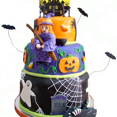 Three Tier Halloween Cake