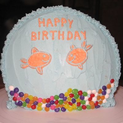 3D Fish Bowl Cake