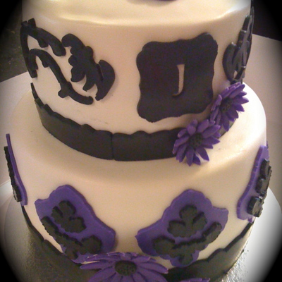 Damask Birthday Cake
