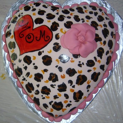 Mother's Day Heart Cake
