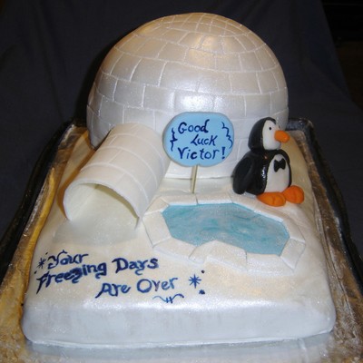 Igloo Retirement Cake