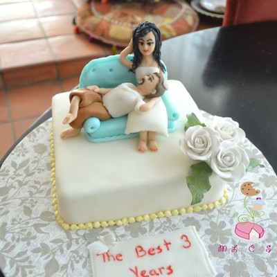 3 Years Anniversary Cake