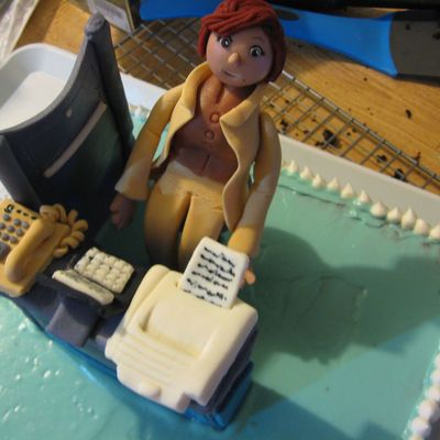 Secretary At Cubicule