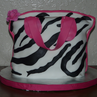 Zebra Purse Cake
