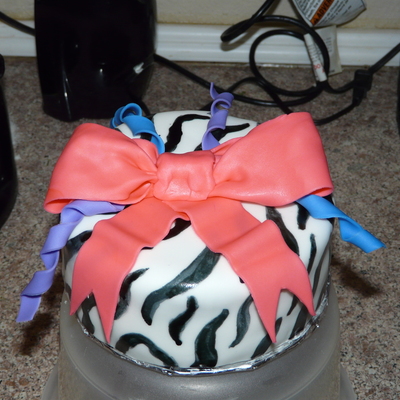 Zebra Birthday Cake