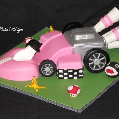 Pink Mario Kart Cake.