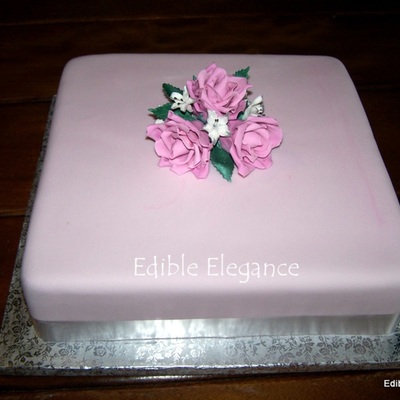 Pink And Silver Cake