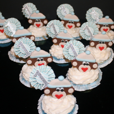 Sock Monkey Cupcakes