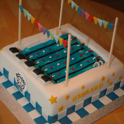 Swimming Pool Birthday Cake
