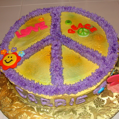 Peace Sign Cake