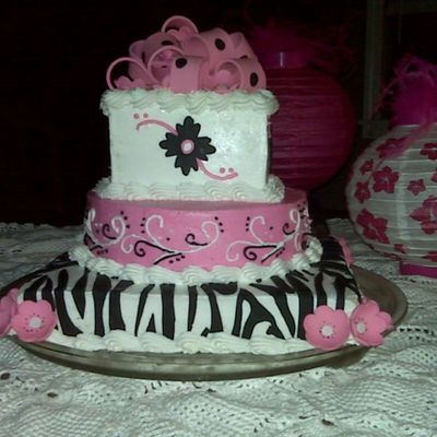 Black, White, Pink, With Zebra Print