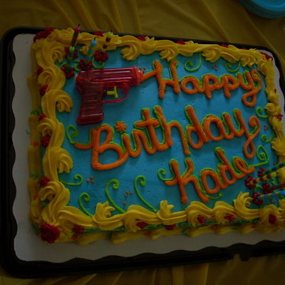 Water Gun Birthday Cake