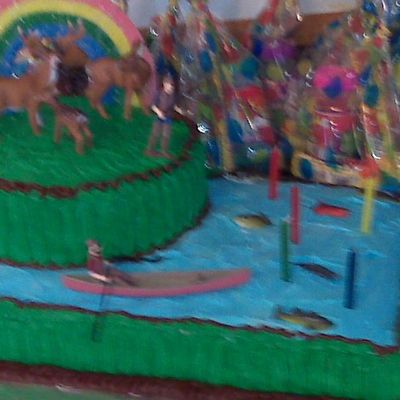 Fishing And Hunting Cake