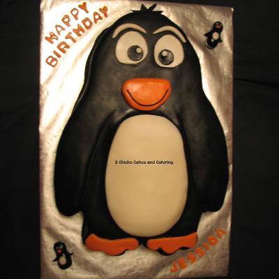 Peguin Birthday Cake