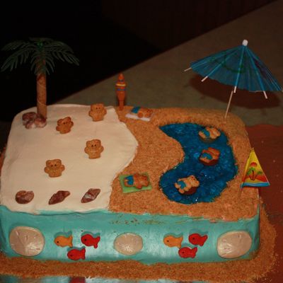 Beach Baby Shower Cake