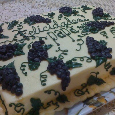 I Made This Sheet Cake For My Hubby Dad And Bro In Law Everybody Together Almost No Place For The Letters Buttercream White Cake With