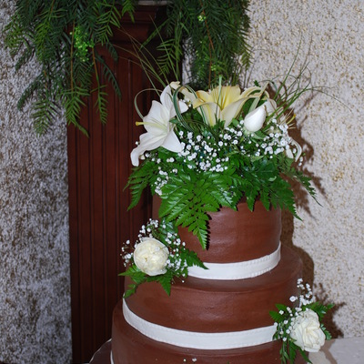 Orange And Chocolate Wedding Cake