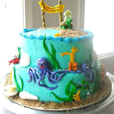 Underwater Themed Baby Shower Cake