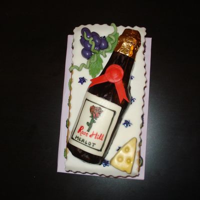 Celebrations Cake- Wine Bottle In A Crate