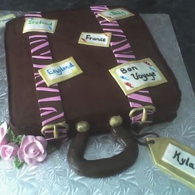 Bon Voyage/luggage Cake