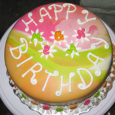 Psychedelic Birthday Cake