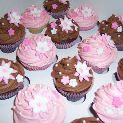 Chocolate And Pink Cupcakes