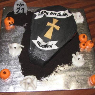 21St Birthday Halloween Themed Cake