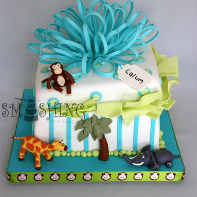 Zoo Themed Present Cake