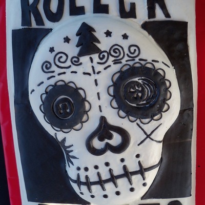 Rollerpalooza/day Of The Dead Cake