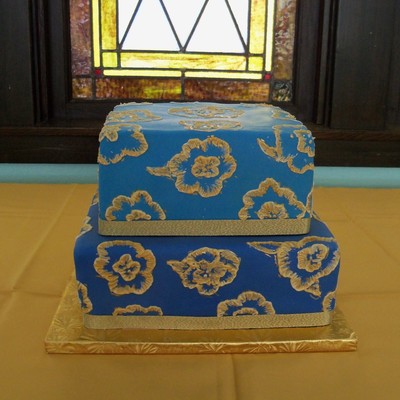 Brush Embroidery 50Th Anniversary Cake