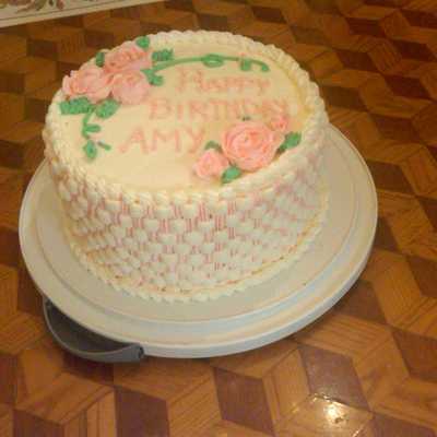 Basket-Weave Birthday Cake