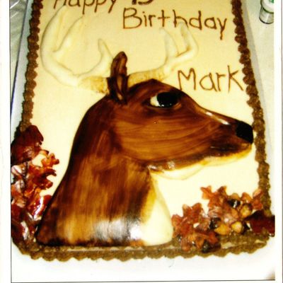Deer Head Birthday Cake
