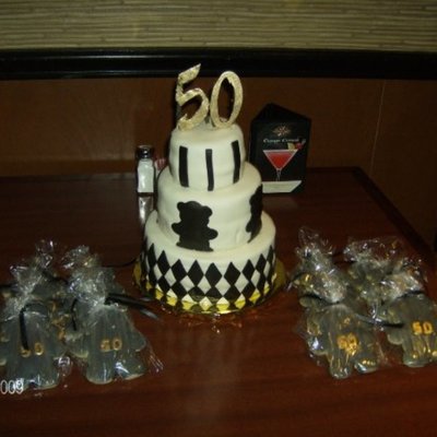 Black, White And Gold 50Th Birthday