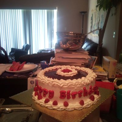 Raspberry Mousse Birthday Cake