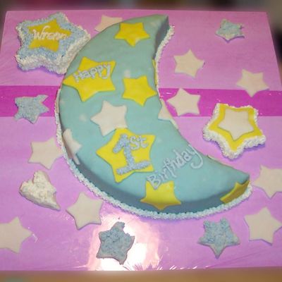 Moon 1St Birthday Cake