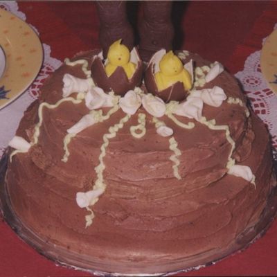 Chick And Bunny Easter Cake
