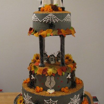 Halloween Wedding Cake
