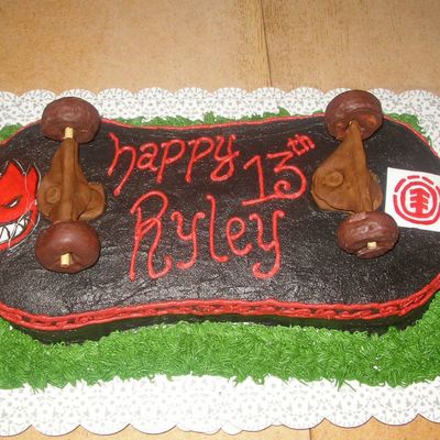 Skateboard Cake