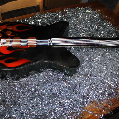 Electric Guitar With Flames