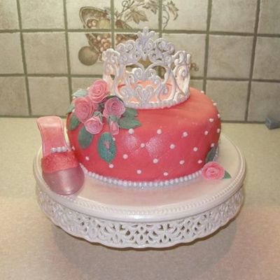 Princess Theme With Shoe And Tiara