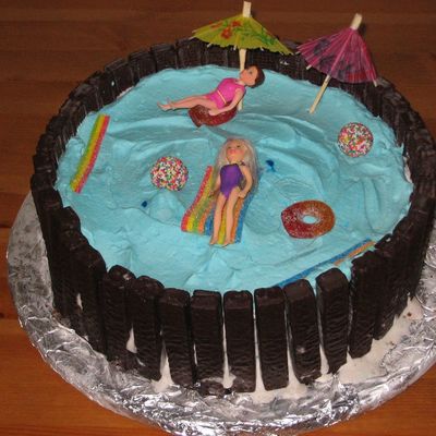 Pool Party Theme Cake