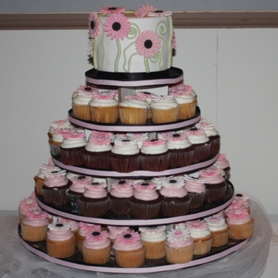 Daisy Cupcake Tower
