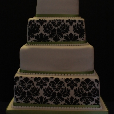 Damask Wedding Cake