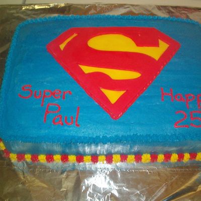 Superman Logo Cake